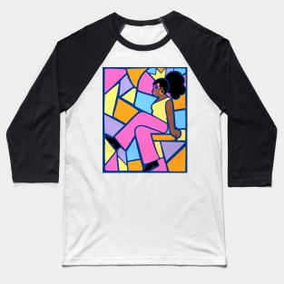 Stained Glass Girl Baseball T-Shirt